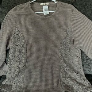 Indigo soul beige long sleeve shirt size 2x NWT